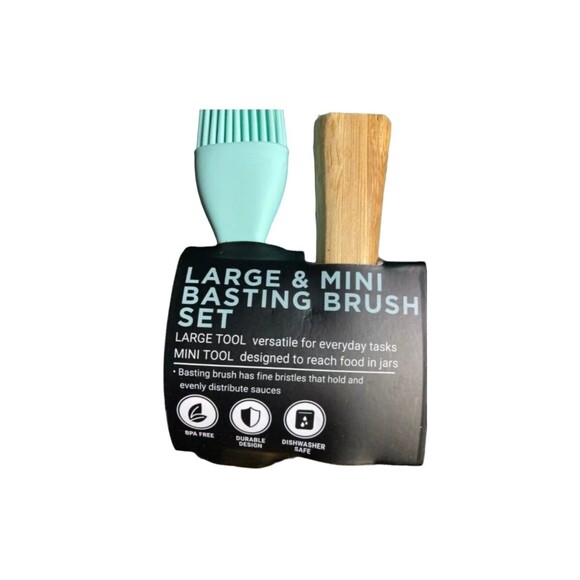 Core Kitchen Large & Mini Basting Brush Set 2 BPA Free Durable Design - Picture 2 of 3